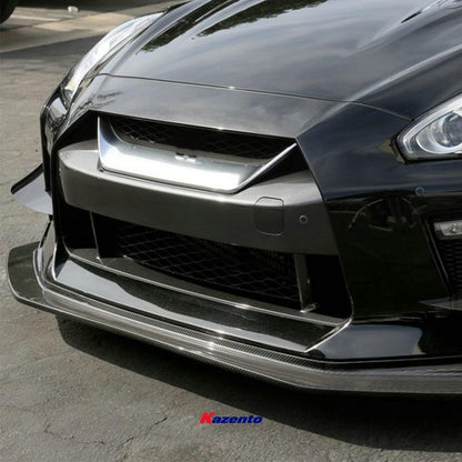 Kazento For 2017+ Nissan GTR R35 Carbon Front Bumper Grille Cover Kazento Carbon Parts 车身侧板