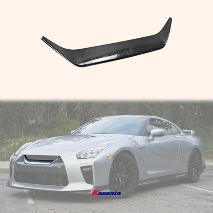 Kazento For 2017+ Nissan GTR R35 Carbon Front Bumper Grille Cover Kazento Carbon Parts 车身侧板