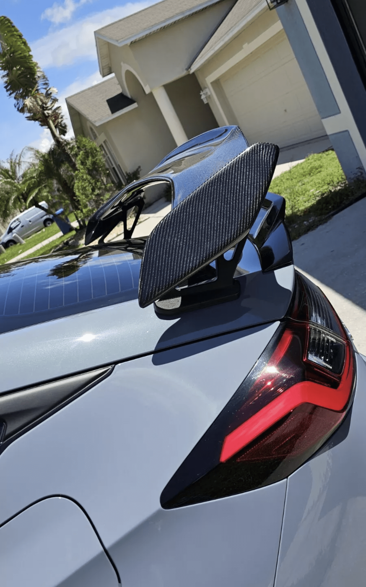 Kazento For 2022+ Honda Civic Hatchback FL5 Type-R Rear Trunk Spoiler Wing Carbon Fiber Kazento Carbon Parts 车身侧板 Carbon Fiber FL5-RS-MD-CF