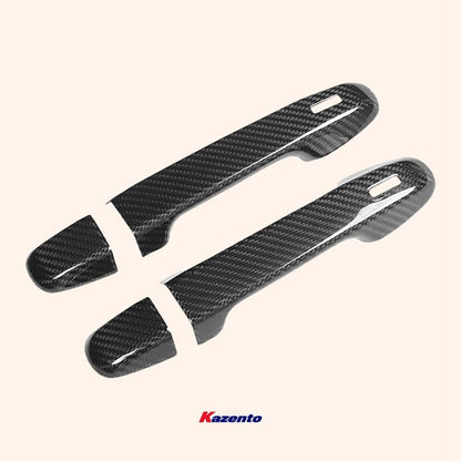 Kazento For 22-23 FRS BRZ Gr86 ZD8 ZN8 Dry Carbon Fiber Door Outer Grab Handle Cover Frame Trim exterior Accessories Pair Kazento Carbon Parts 车身侧板 GR86-OUTTER-DCF