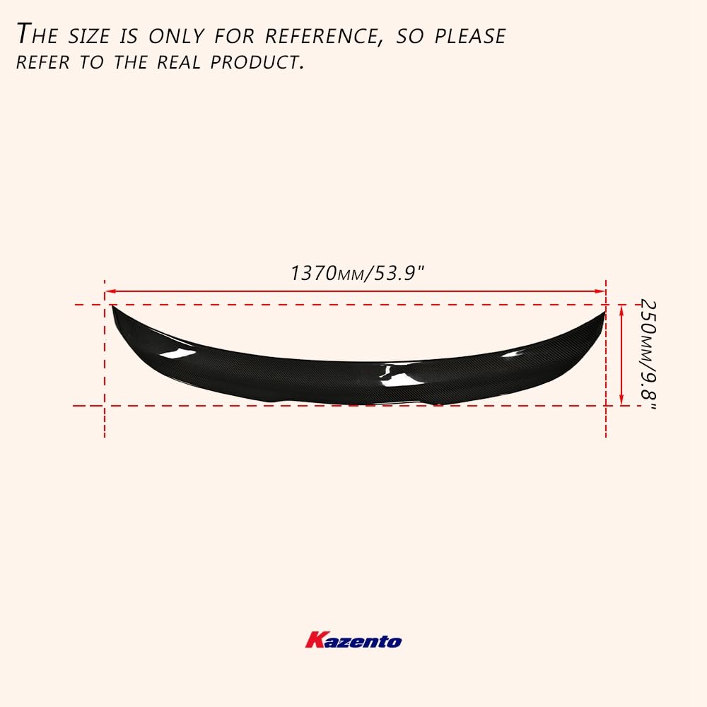 Kazento For Accord 2023+ 11th Carbon Fiber For Honda PS Style Rear Trunk Spoiler Wing