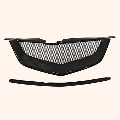 Kazento For Acura TL 2004-2006 Carbon Fiber Front KZ Bumper Hood Grille Cover Car Body Kit Kazento Carbon Parts 车身侧板 ACURATL-FG-CF