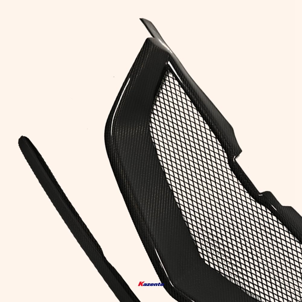 Kazento For Acura TL 2004-2006 Carbon Fiber Front KZ Bumper Hood Grille Cover Car Body Kit