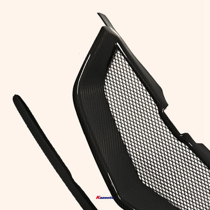 Kazento For Acura TL 2004-2006 Carbon Fiber Front KZ Bumper Hood Grille Cover Car Body Kit