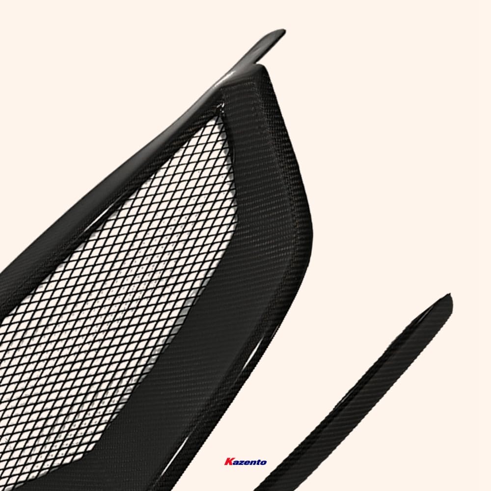 Kazento For Acura TL 2004-2006 Carbon Fiber Front KZ Bumper Hood Grille Cover Car Body Kit