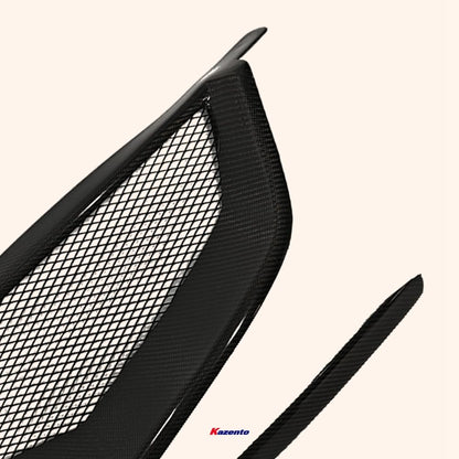 Kazento For Acura TL 2004-2006 Carbon Fiber Front KZ Bumper Hood Grille Cover Car Body Kit