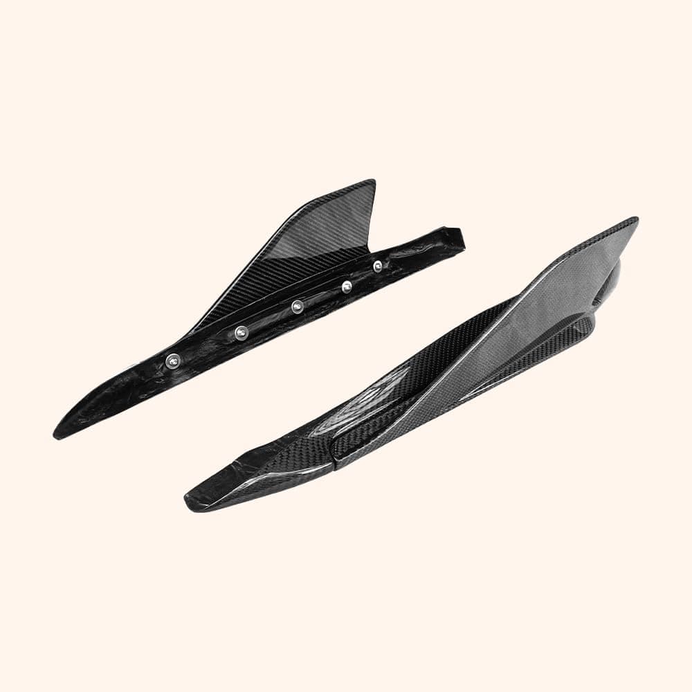 Kazento For Audi R8 V10 2016-18 Coupe CAP Style Carbon Fiber Side Skirts Add On Spats Kazento Carbon Parts 车身侧板 R8V1618-SS-ADD-CAP-CF