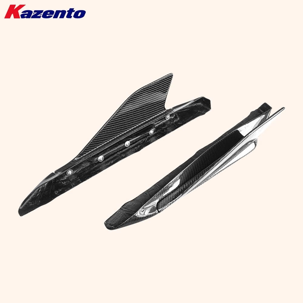 Kazento For Audi R8 V10 2016-18 Coupe CAP Style Carbon Fiber Side Skirts Add On Spats Kazento Carbon Parts 车身侧板 R8V1618-SS-ADD-CAP-CF