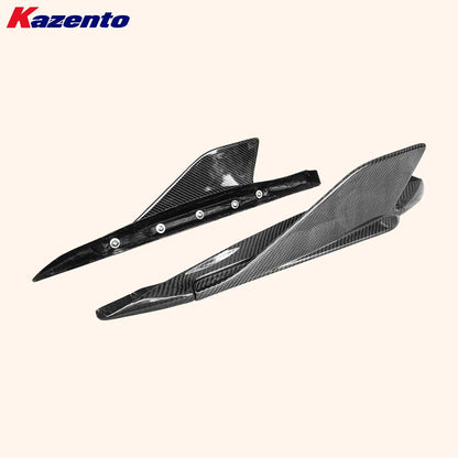 Kazento For Audi R8 V10 2016-18 Coupe CAP Style Carbon Fiber Side Skirts Add On Spats Kazento Carbon Parts 车身侧板 R8V1618-SS-ADD-CAP-CF