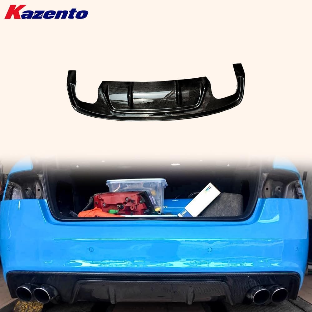 Kazento For Audi RS5 Coupe 2012-15 KZA Style Carbon Fiber Rear Bumper Diffuser Lip Kazento Carbon Parts 车身侧板 RS512-DIF-KZA-CF