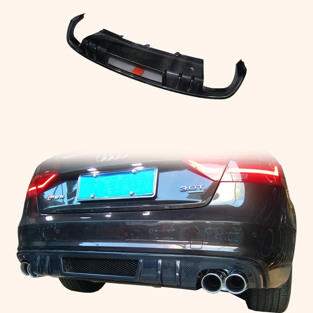 Kazento For Audi RS5 Coupe 2012-15 KZB Style Carbon Fiber Rear Bumper Diffuser Lip