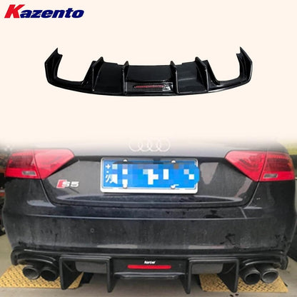 Kazento For Audi RS5 Coupe 2012-15 KZC Style Carbon Fiber Rear Bumper Diffuser Lip