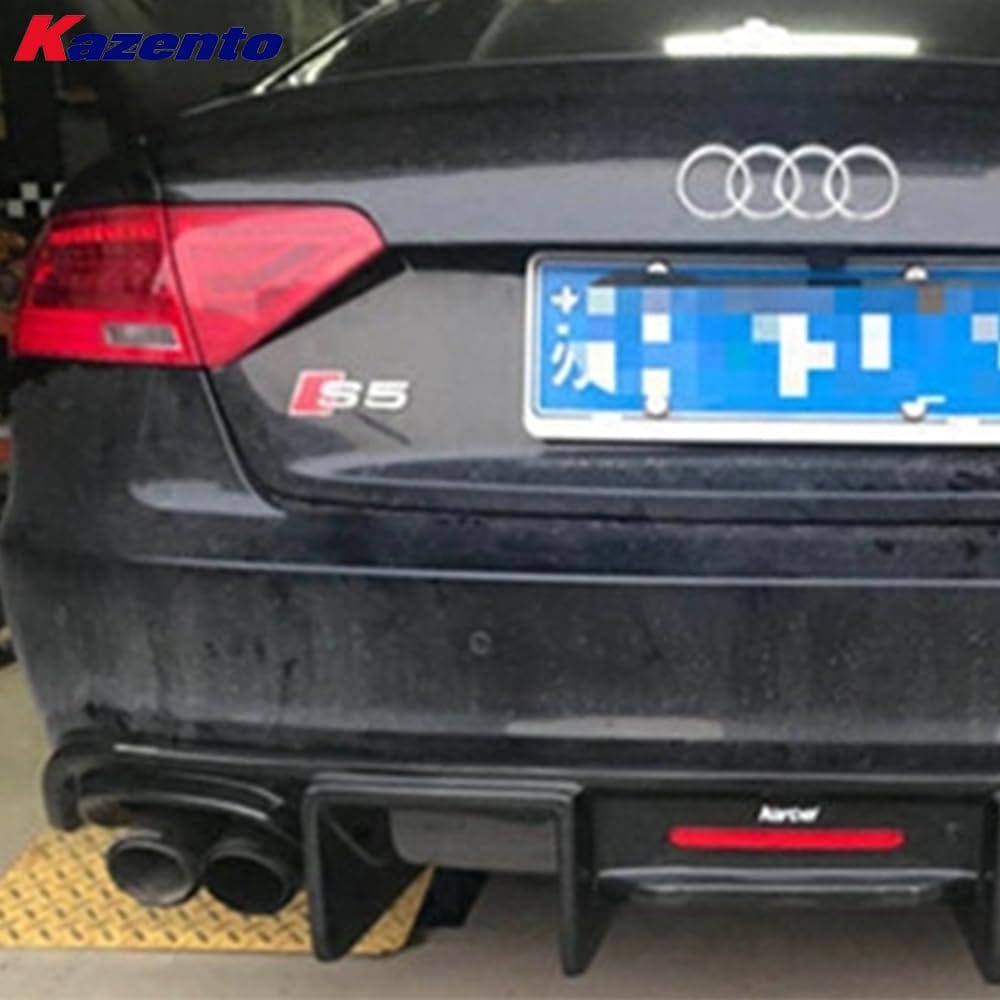 Kazento For Audi RS5 Coupe 2012-15 KZC Style Carbon Fiber Rear Bumper Diffuser Lip