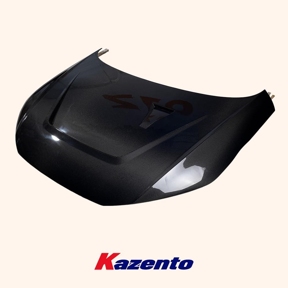 Kazento For Audi TT 18-23 KZ Style Vented Cooling Carbon Fiber Front Bumper Hood Bonnet Kazento Carbon Parts 车身侧板 TT-HOOD-1823-KZ-CF