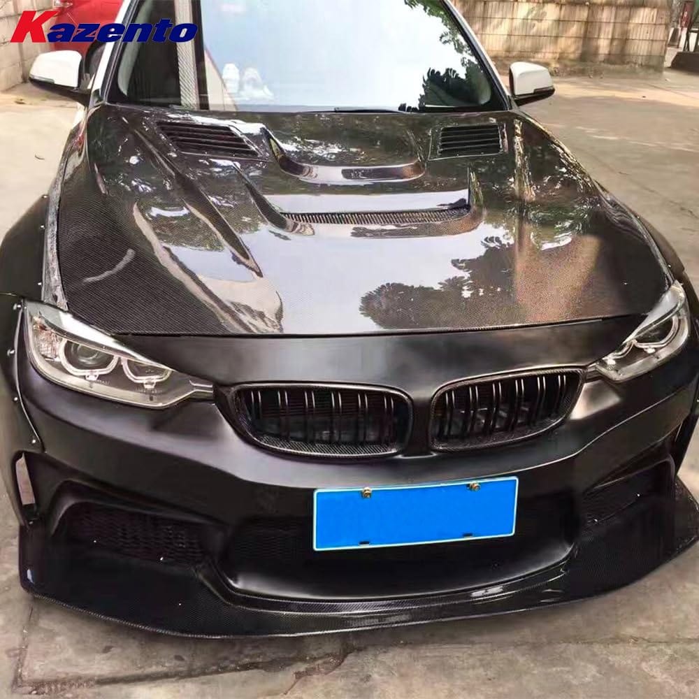 Kazento For BMW 3 Series F30 12-19 4 Door Sedan Carbon Front Vented Hood Bonnet