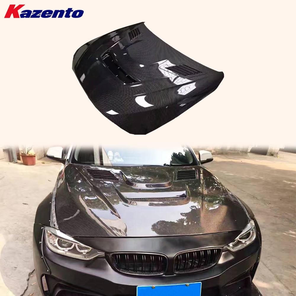 Kazento For BMW 3 Series F30 12-19 4 Door Sedan Carbon Front Vented Hood Bonnet