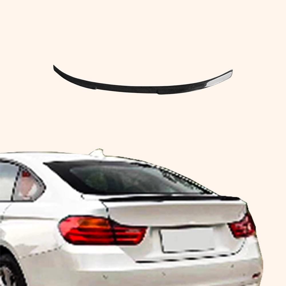 Kazento For BMW 4 Series 14-20 F32 Coupe Carbon Rear Trunk Ductail Spoiler Lip Kazento Carbon Parts 车身侧板 V Style F32-RS-V-CF