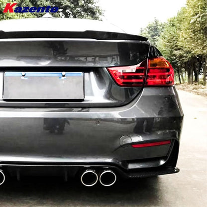 Kazento For BMW 4 Series 14-20 F32 F33 F36 (AN Only) Carbon Rear Bumper Diffuser Lip Kazento Carbon Parts 车身侧板
