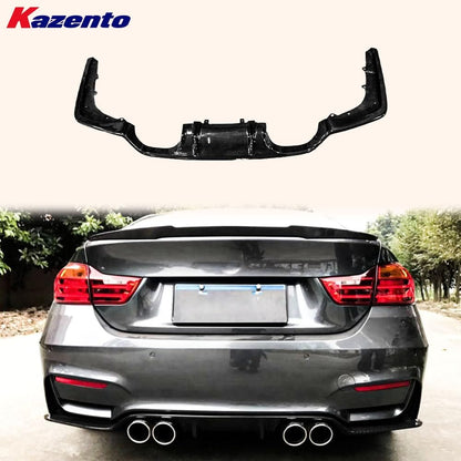 Kazento For BMW 4 Series 14-20 F32 F33 F36 (AN Only) Carbon Rear Bumper Diffuser Lip Kazento Carbon Parts 车身侧板