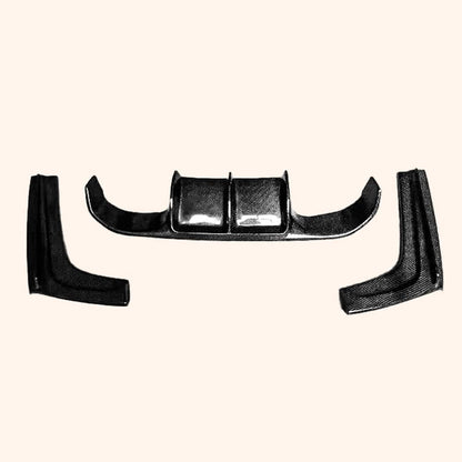 Kazento For BMW 4 Series 14-20 F32 F33 F36 (AN Only) Carbon Rear Bumper Diffuser Lip Kazento Carbon Parts 车身侧板 V Style F32F33F36-DIF-V-CF