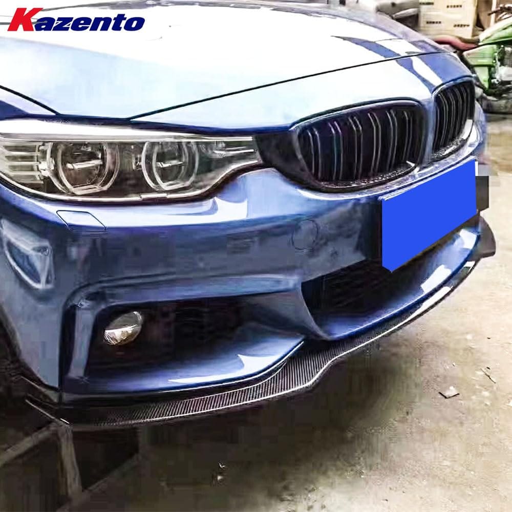 kazento For BMW 4 Series 14-20 F32 F33 F36 (MT Only) Carbon Front Bumper Lip Kazento Carbon Parts 车身侧板