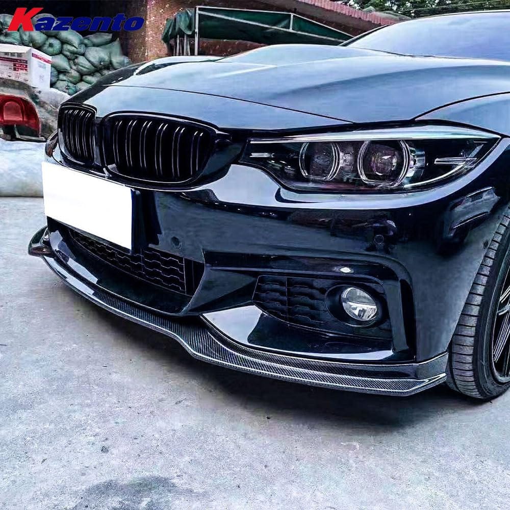 kazento For BMW 4 Series 14-20 F32 F33 F36 (MT Only) Carbon Front Bumper Lip Kazento Carbon Parts 车身侧板