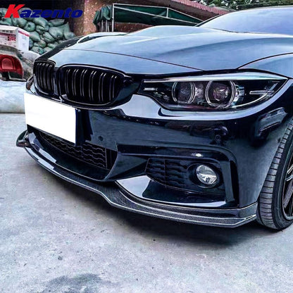 kazento For BMW 4 Series 14-20 F32 F33 F36 (MT Only) Carbon Front Bumper Lip Kazento Carbon Parts 车身侧板