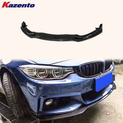 kazento For BMW 4 Series 14-20 F32 F33 F36 (MT Only) Carbon Front Bumper Lip Kazento Carbon Parts 车身侧板