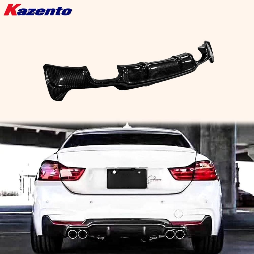 Kazento For BMW 4 Series 14-20 F32 F33 F36 (MT Only) Carbon Rear Bumper Diffuser Lip Kazento Carbon Parts 车身侧板