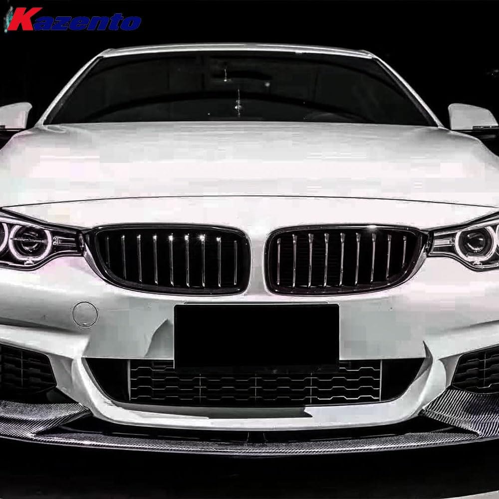 Kazento For BMW 4 Series 2014-20 F32 F33 F36 Carbon KZ Style Front Center Grille Replace Kazento Carbon Parts 车身侧板 F32F33F36-FG-KZ-CF