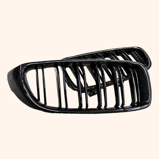 Kazento For BMW 4 Series 2014-20 F32 F33 F36 Carbon KZ Style Front Center Grille Replace Kazento Carbon Parts 车身侧板 F32F33F36-FG-KZ-CF