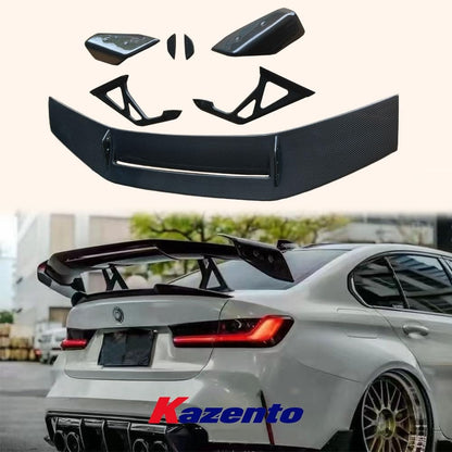 Kazento For BMW ALL M M2 M3 M4 Sedan Coupe ADR Style Carbon Fiber Rear Trunk Spoiler Kazento Carbon Parts 车身侧板 M234-RS-ADR-CF