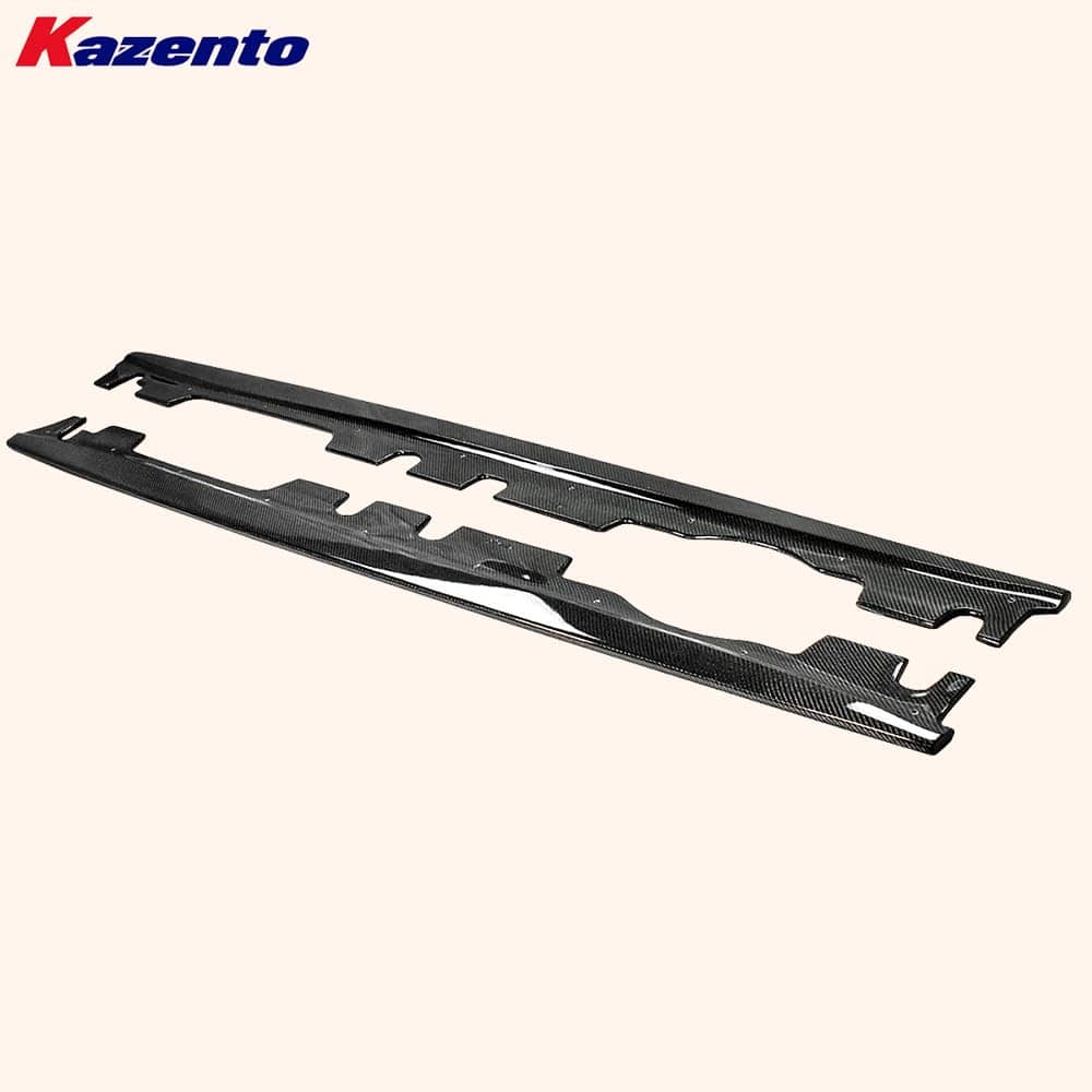 Kazento For BMW E92 E93 M3 Coupe Convertible 08-12 KZ Carbon Fiber Side Skirt Extenstion Kazento Carbon Parts 车身侧板 E92M3-SSX-KZ-CF