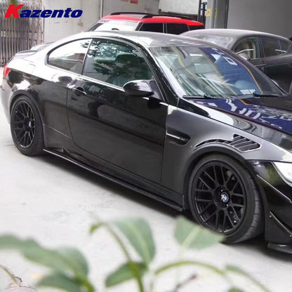 Kazento For BMW E92 E93 M3 Coupe Convertible 08-12 KZ Carbon Fiber Side Skirt Extenstion Kazento Carbon Parts 车身侧板 E92M3-SSX-KZ-CF