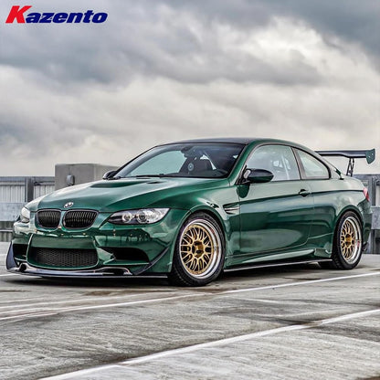 Kazento For BMW E92 E93 M3 Coupe Convertible 08-12 KZ Carbon Fiber Side Skirt Extenstion Kazento Carbon Parts 车身侧板 E92M3-SSX-KZ-CF