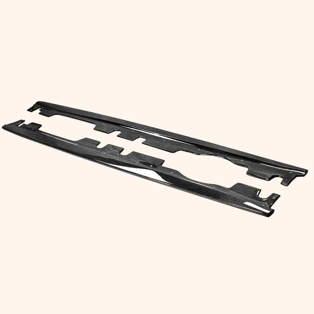 Kazento For BMW E92 E93 M3 Coupe Convertible 08-12 KZ Carbon Fiber Side Skirt Extenstion Kazento Carbon Parts 车身侧板 E92M3-SSX-KZ-CF