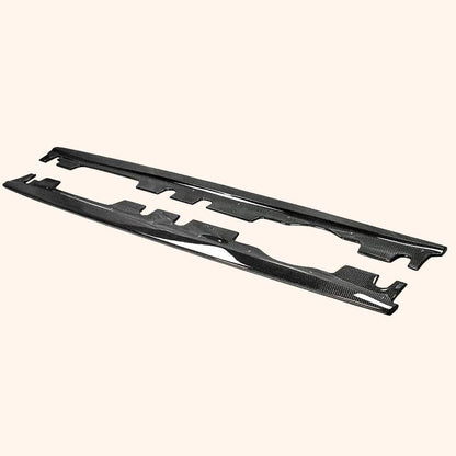 Kazento For BMW E92 E93 M3 Coupe Convertible 08-12 KZ Carbon Fiber Side Skirt Extenstion Kazento Carbon Parts 车身侧板 E92M3-SSX-KZ-CF
