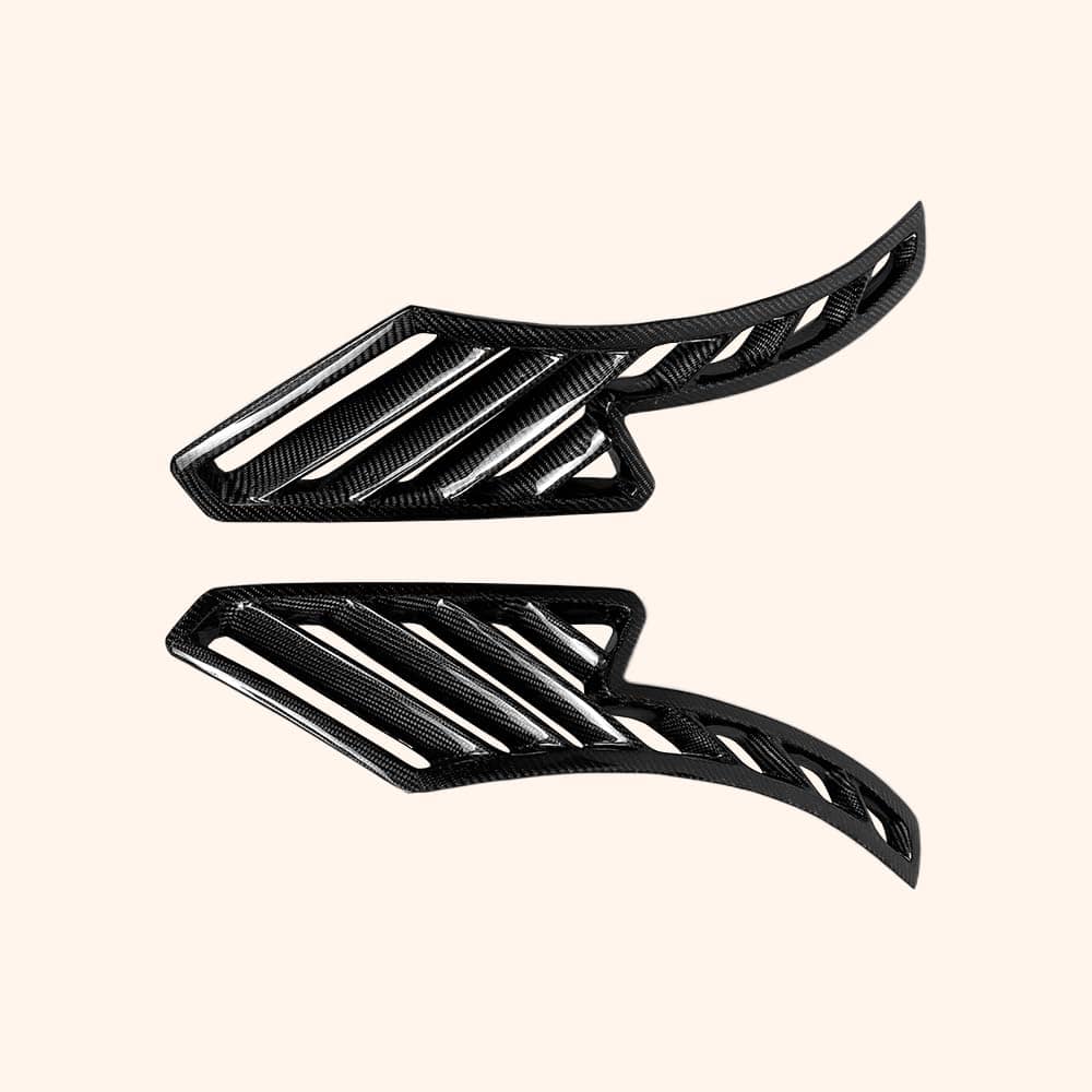 Kazento For BMW E92 E93 Real M3 Vented Carbon Fiber Front Fender Vents Ducts Pair DIY Kazento Carbon Parts 车身侧板 E92M3-FV-ADL-CF