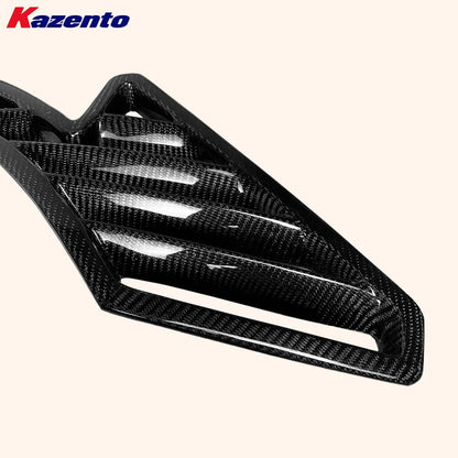 Kazento For BMW E92 E93 Real M3 Vented Carbon Fiber Front Fender Vents Ducts Pair DIY