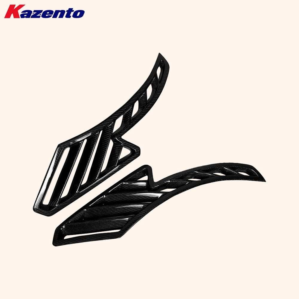 Kazento For BMW E92 E93 Real M3 Vented Carbon Fiber Front Fender Vents Ducts Pair DIY