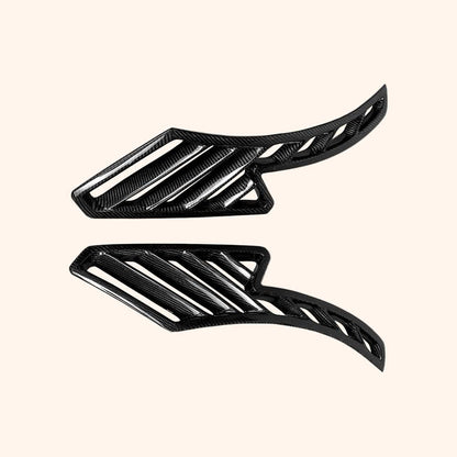 Kazento For BMW E92 E93 Real M3 Vented Carbon Fiber Front Fender Vents Ducts Pair DIY