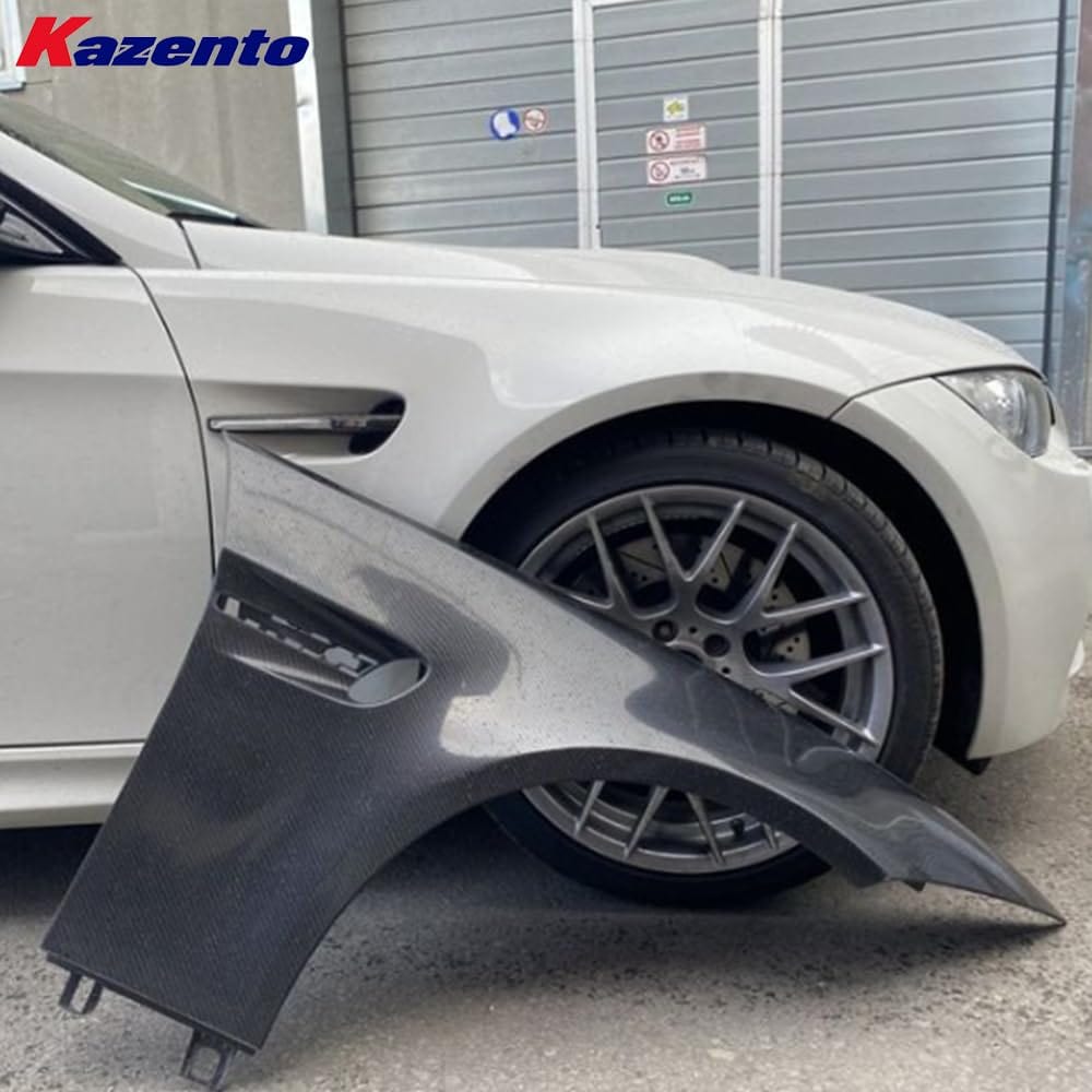 Kazento For BMW E92 Real M3 OE Style Front Bumper Hood Fender Pair Carbon Fiber