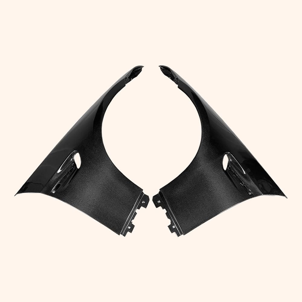 Kazento For BMW E92 Real M3 OE Style Front Bumper Hood Fender Pair Carbon Fiber