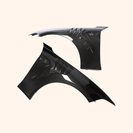 Kazento For BMW F87 M2 M2C Vented Style Carbon Fiber Front Bumper Hood Fender Pair