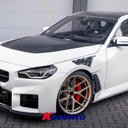 Kazento For BMW (G87 M2 2023+ Only) AP Style Carbon Front Fender Vents Ducts Cut +Add On Kazento Carbon Parts 车身侧板 M2G87-FV-AP-CF