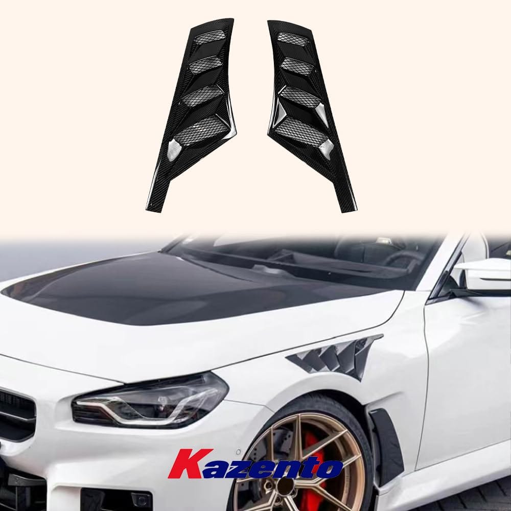 Kazento For BMW (G87 M2 2023+ Only) AP Style Carbon Front Fender Vents Ducts Cut +Add On Kazento Carbon Parts 车身侧板 M2G87-FV-AP-CF
