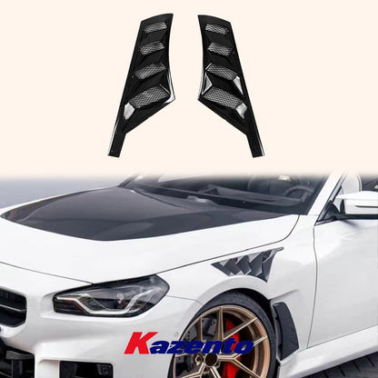 Kazento For BMW (G87 M2 2023+ Only) AP Style Carbon Front Fender Vents Ducts Cut +Add On Kazento Carbon Parts 车身侧板 M2G87-FV-AP-CF
