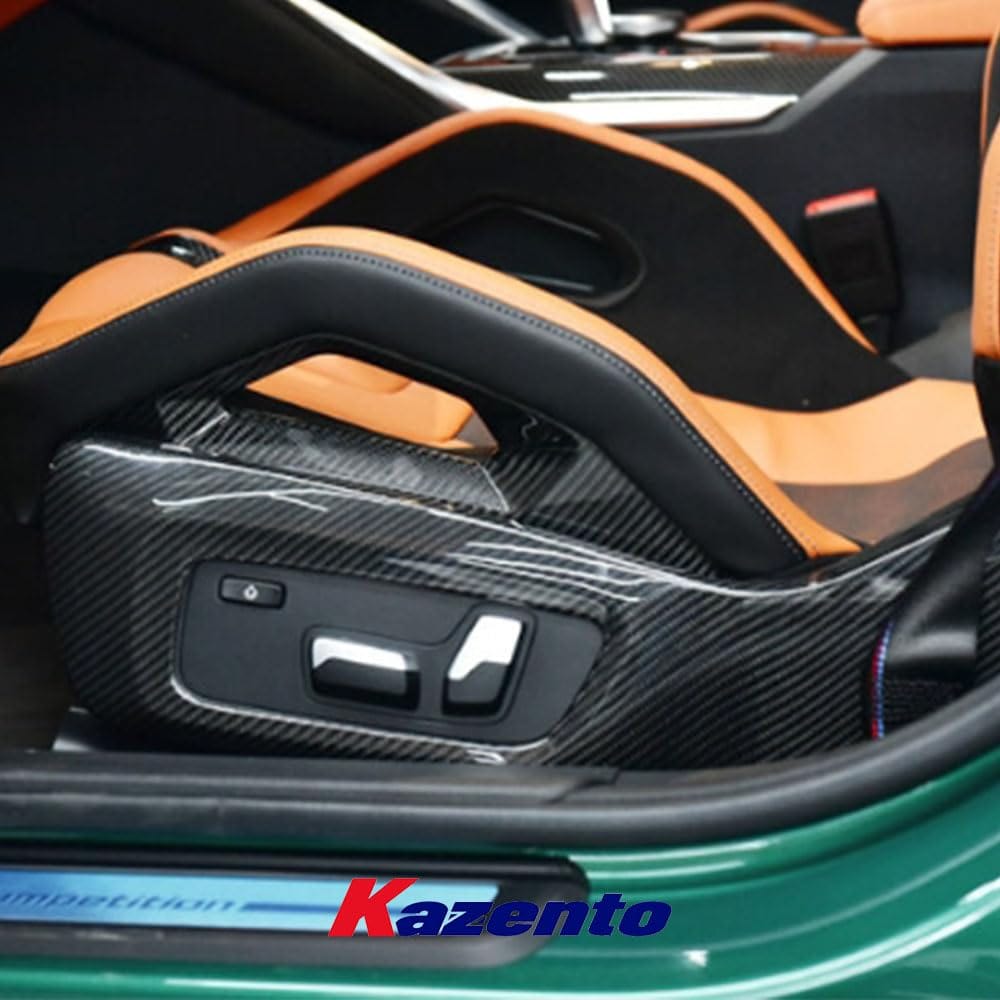 Kazento For BMW M G80 G81 G87 G82 G83 M3 M4 Dry Carbon Fiber Back Seat Cover Pair Kazento Carbon Parts 车身侧板 M3M4-SEATCO-DCF