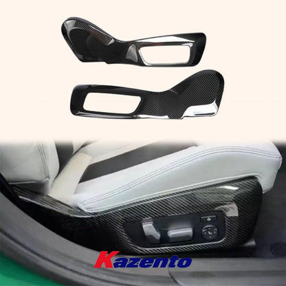 Kazento For BMW M G80 G81 G87 G82 G83 M3 M4 Dry Carbon Fiber Back Seat Cover Pair