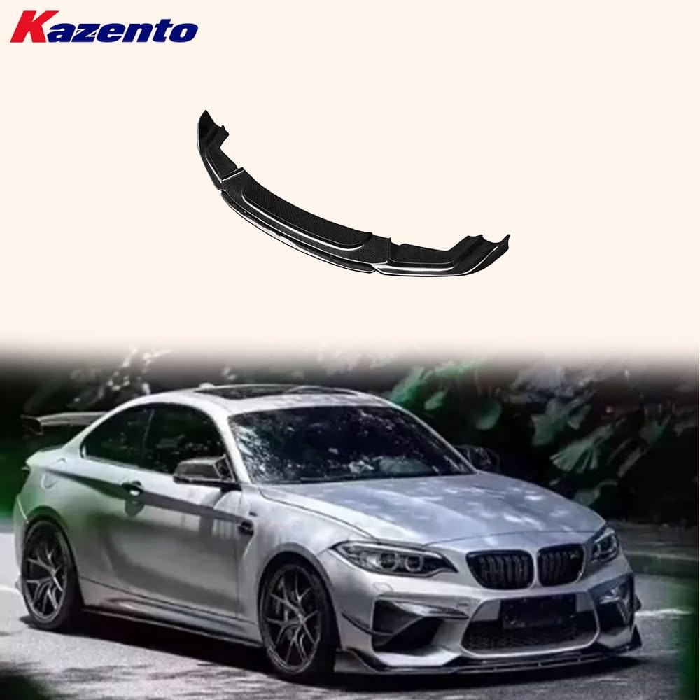 Kazento For BMW M2 F87 Coupe 2 Door 2016-21 Carbon BP Style Front Bumper Lip Diffuser Kazento Carbon Parts 车身侧板 M2F87-FL-BP-CF